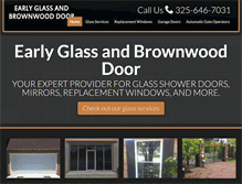 Tablet Screenshot of earlyglassnbwddoor.com